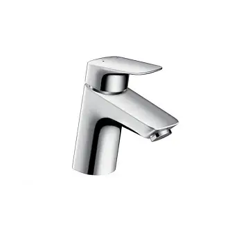 Смеситель для раковины Hansgrohe Logis 70, со сливным гарнитуром, однорычажный, хром (71070000)