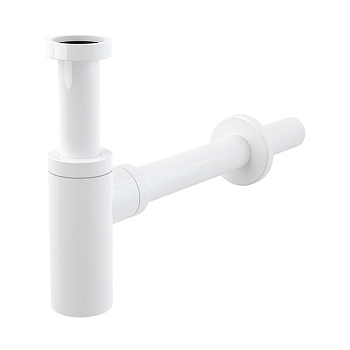 Сифон Alcadrain для раковины DN32 DESIGN цельнометаллический, круглый, белый (A400B)