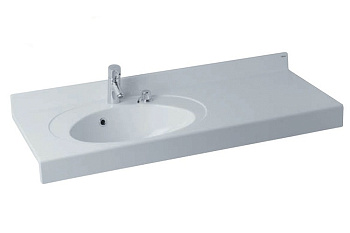 Раковина - столешница AQUATON Отель1200, белая (1A70093NOT01L) Раковина - столешница AQUATON Отель1200, белая (1A70093NOT01L)