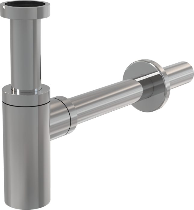  Сифон для раковины Alcadrain DESIGN 32 мм, цельнометаллический, хром (A400)