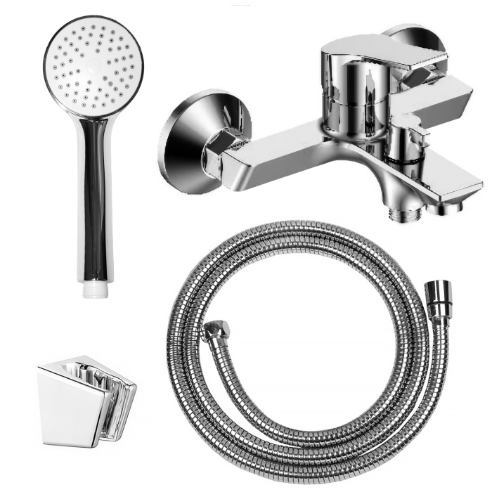 Смеситель для ванны LORANTO KATRINA керамический картридж, с полным душевым набором, хром (LR30504001) Смеситель для ванны LORANTO KATRINA керамический картридж, с полным душевым набором, хром (LR30504001)