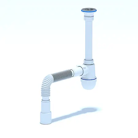 Сифон для раковины Ани Пласт 1 1/4"*40 с гибкой трубой 40*40/50 (C1015)