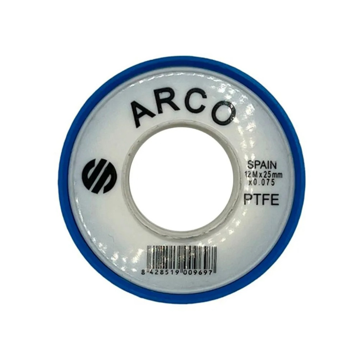 Лента ФУМ ARCO 25х0,075 тефлоновая, 12 метров, белый (05303)