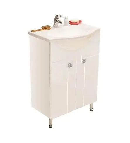 Тумба под раковину AQUATON ФИДЖИ 60 напольная, белая (1A179601FG010)