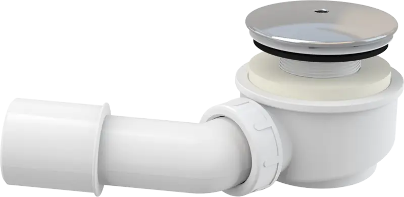 Сифон для душевого поддона Alcadrain 60 мм, заниженный, хромированный пластик (A471CR)