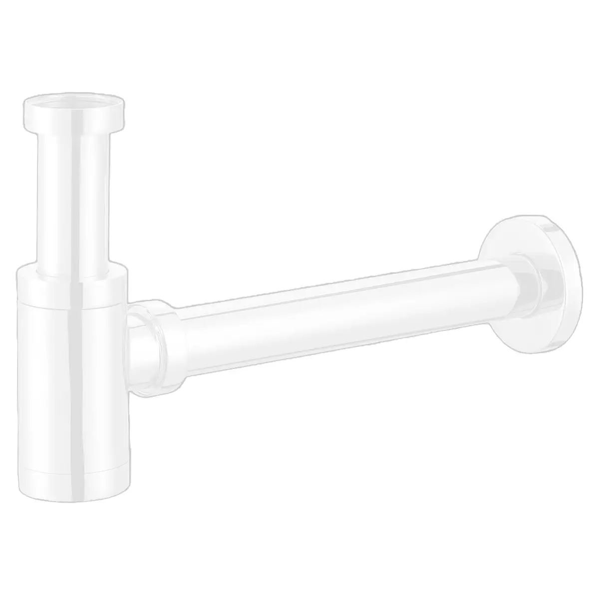 Сифон для раковины AZARIO G 1 1/4, без выпуска, цилиндр, латунь, белый (AZ-108-WHI)