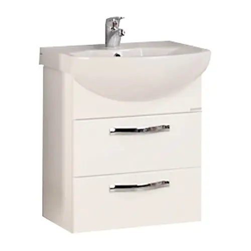 Тумба под раковину AQUATON Ария 50 М, подвесная, белая(1A140001AA010)