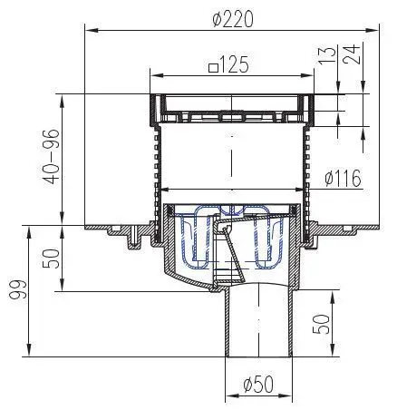 pérovka PVSU 50 - 120x120 FLOOR (схема 384)