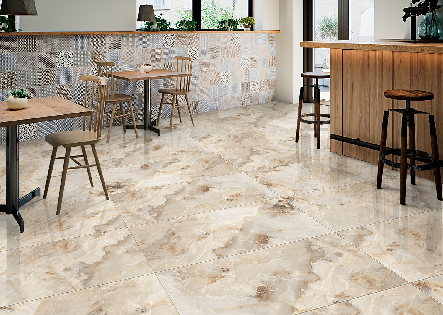 Плитка керамогранитная AZARIO CANYON ONYX 60х120 High Glossy ...