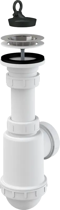 Cифон для мойки Alcadrain c нержавеющей peшeткой 70 мм ( A441-DN50/40 )