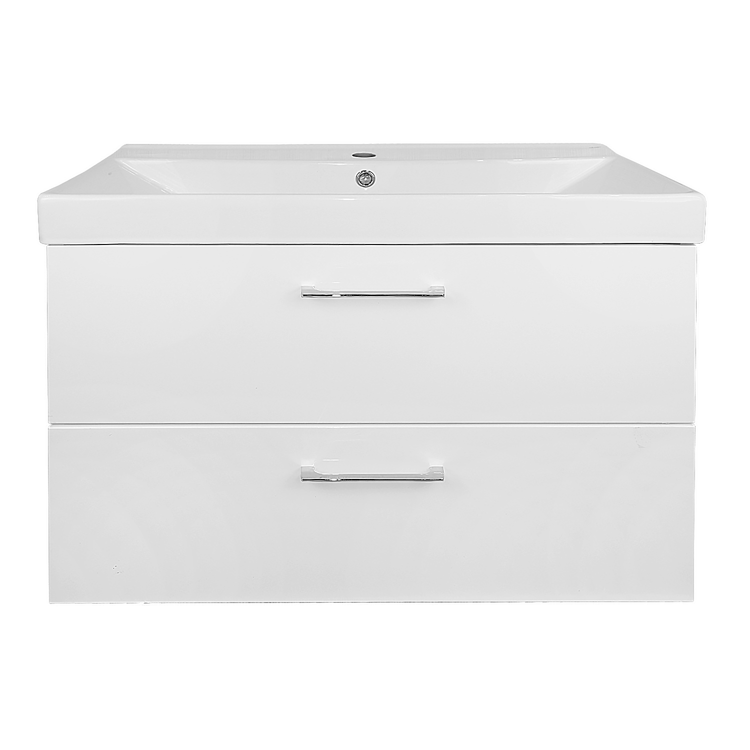 Комплект Тумба Ника 80 815х470х570 подвесная, с раковиной Tempo 80, белый глянцевый (CS00091369)