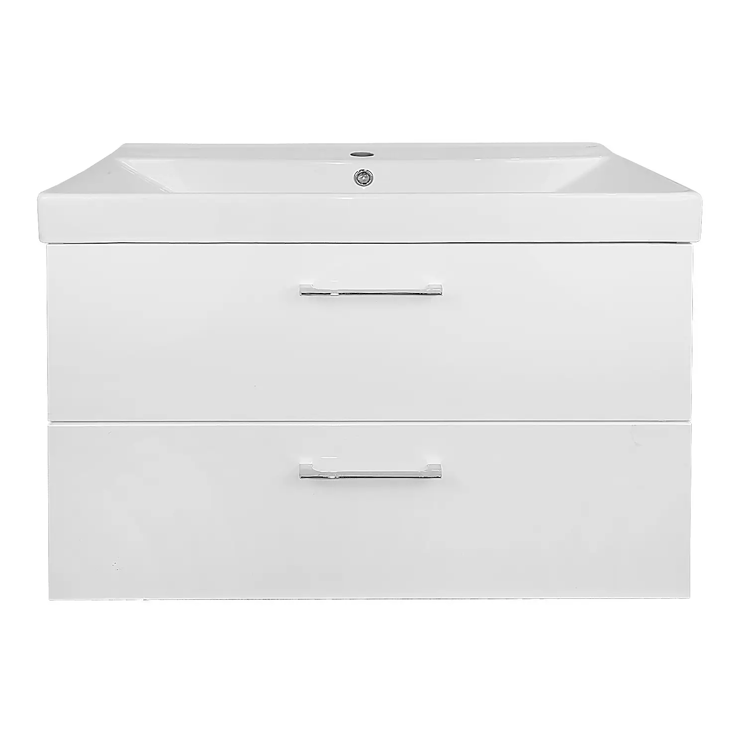 Комплект Тумба Ника 80 815х470х570 подвесная, с раковиной Tempo 80, белый глянцевый (CS00091369)