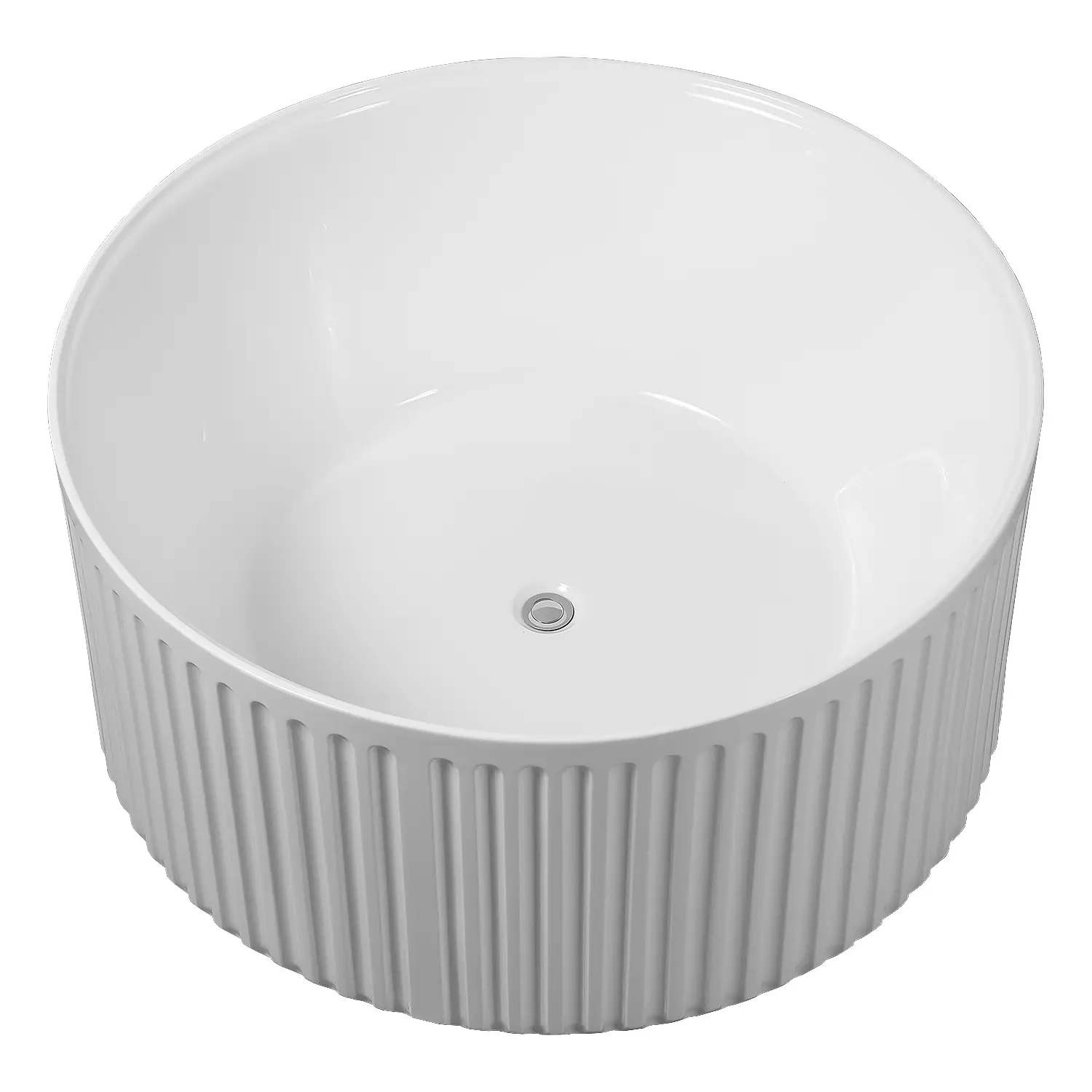 Ванна акриловая Azario GAMMA 1500x1500x580 свободностоящая, круглая, рифленая, в комплекте с сифоном и металлической рамой (AZ-6707)