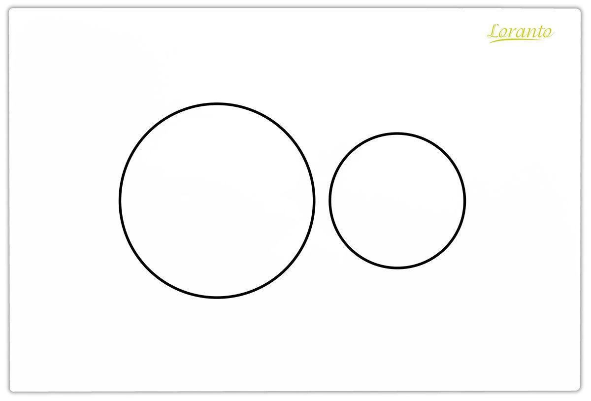 Кнопка смыва Loranto механическая, двойная, белый глянец (Турция ...