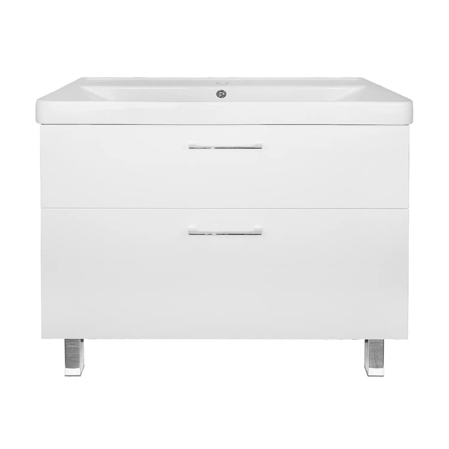 Комплект Тумба Azario Ника 90 Н 900х475х850 напольная, с раковиной Monte 90, белый глянцевый (CS00089956)