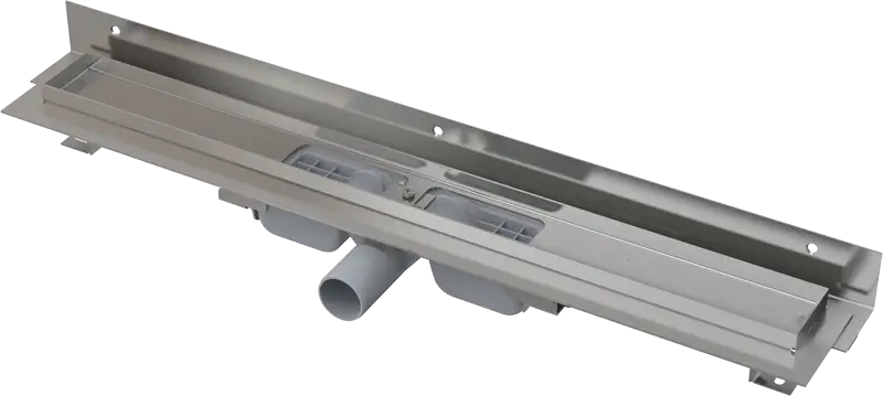 Душевой лоток Alcadrain 550 с порогами для перфорированной решетки и регулируемым воротником к стене (APZ104-550)