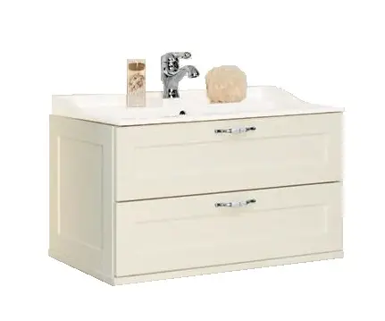 Тумба под раковину AQUATON Леон 80 подвесная, дуб белый (1A186301LBPS0)