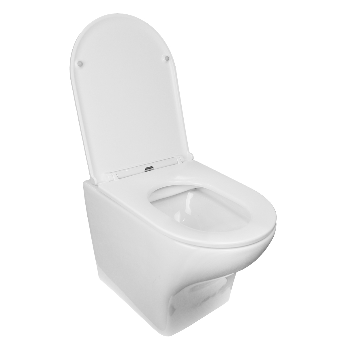 Унитаз подвесной AZARIO Porta 520х360х375 безободковый, быстросъемное ...