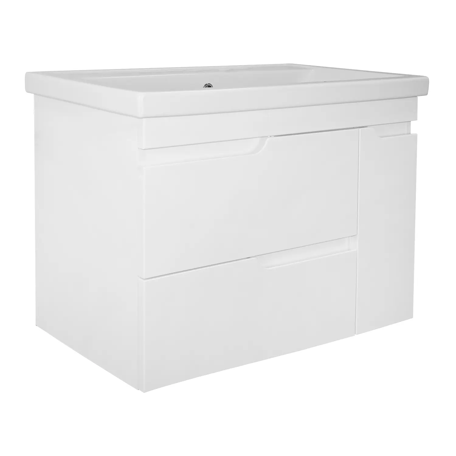 Комплект Тумба Azario KANTRI 80/2 800х460х650 подвесная, с раковиной Фостер 80, белый глянец (CS00097253)