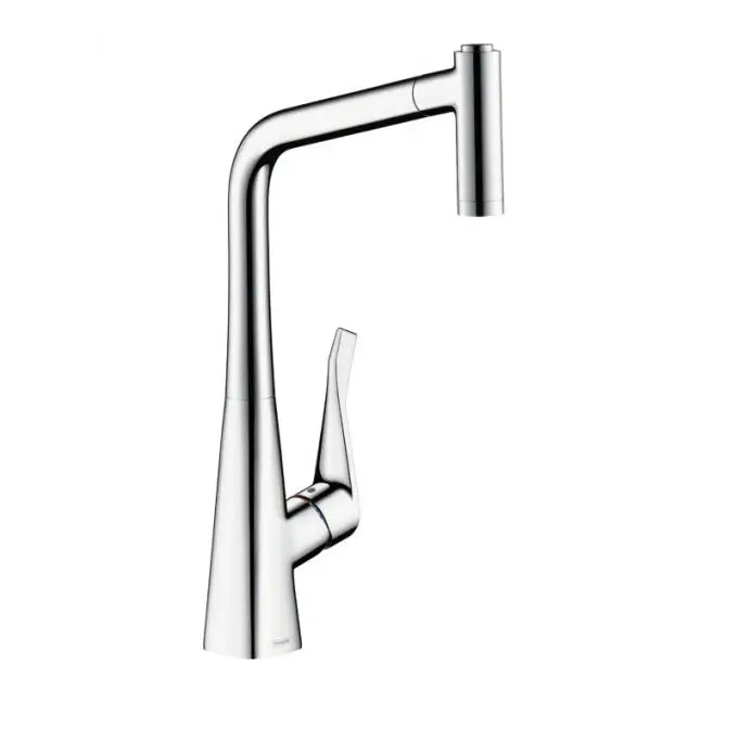 Смеситель для кухни Hansgrohe Metris, с выдвижным душем, однорычажный, хром (14820000)