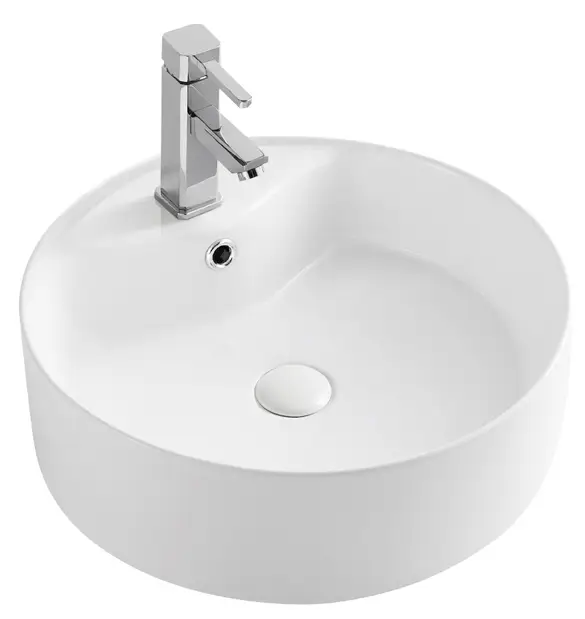 Раковина накладная Azario 460х460х170 круглая белый (AZ-3018)