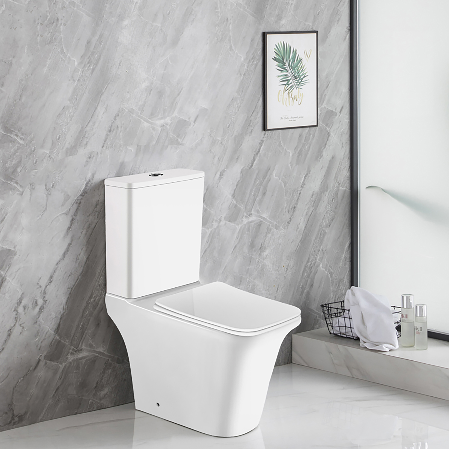 Унитаз-компакт Azario AVERO 660x360х820 напольный, безободковый в ...