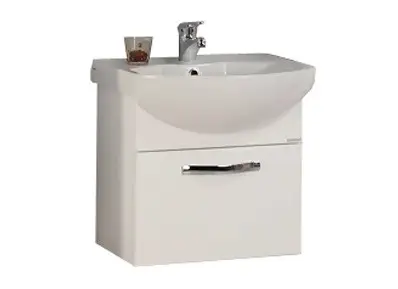 Тумба под раковину AQUATON Ария 50 подвесная, белая (1A140301AA010)