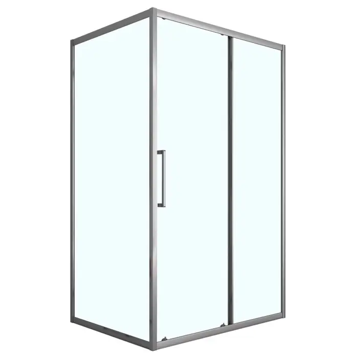 Душевое ограждение Loranto 120x80x190 раздвижная дверь, универсальная, прозрачное стекло 6 мм, профиль серый матовый (CS-AB02GG-128)
