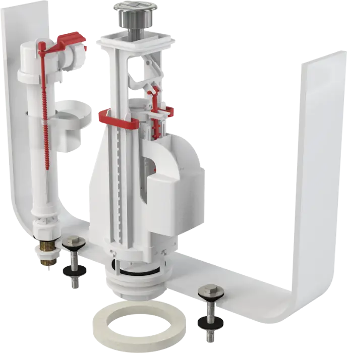 Сливная арматура Alca Plast боковой подвод, с двойной кнопкой, хром (SA08AS 1/2" CHROM)
