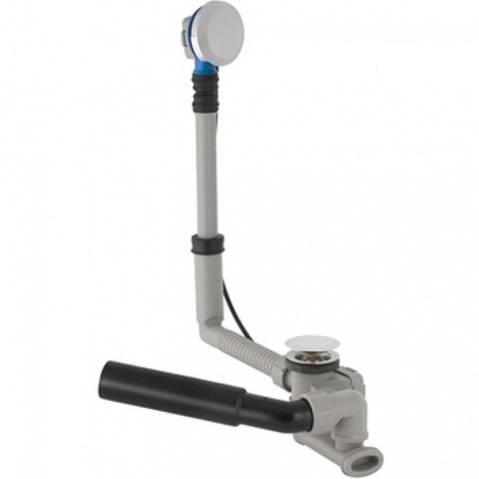 Слив-перелив для ванны Geberit, полуавтоматический, d52, длина 26 см, с декоративным комплектом: Глянцевый хром, d=40/50мм (150.520.21.6)