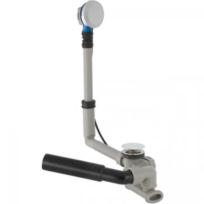 Слив-перелив для ванны Geberit, полуавтоматический, d52, длина 26 см, с декоративным комплектом: Глянцевый хром, d=40/50мм (150.520.21.6)