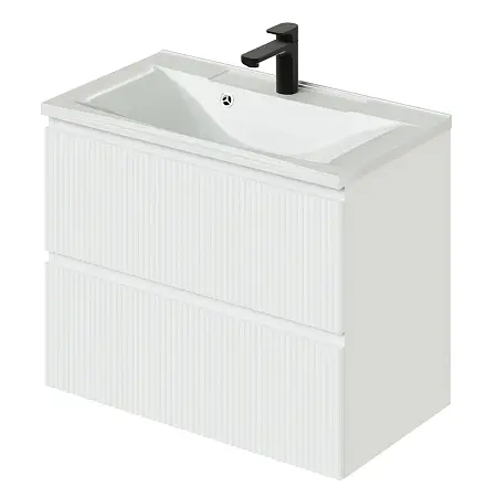 Комплект тумба Итана Kate 80 (787х444х640) подвесная, с раковиной Milena 80, бланж (CS00090797)