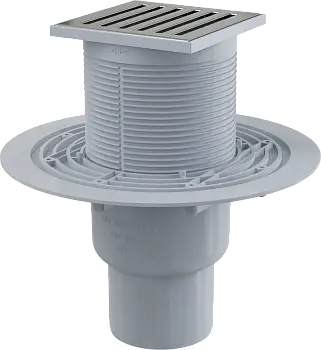 Душевой трап Alcadrain 105х105/50/75 решетка из нерж стали (APV203) Душевой трап Alcadrain 105х105/50/75 решетка из нерж стали (APV203)