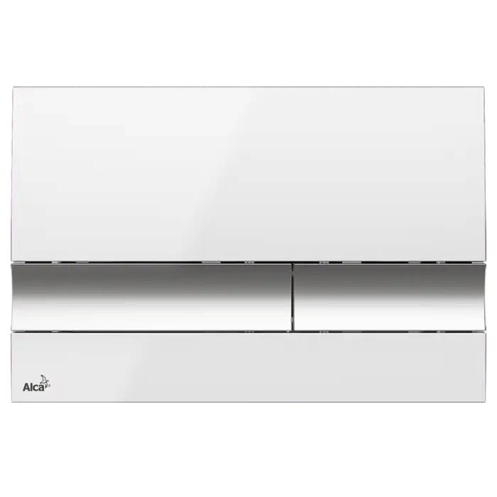 Кнопка смыва Alcadrain, белая с хромированной вогнутой клавишей (M1720-1)