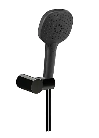 Душевой набор AZARIO NEVO: душевая лейка, шланг, держатель, черный матовый (AZ-157860124)