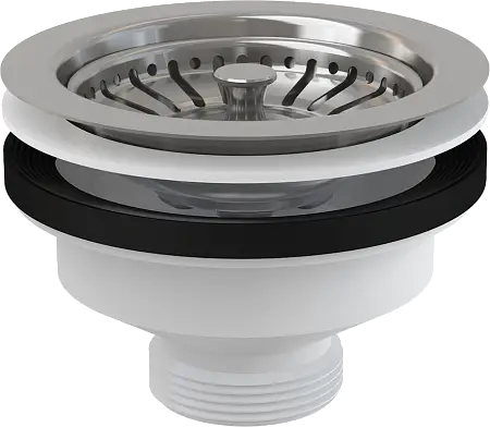 Выпускной комплект для мойки Alcadrain 6/4 с нержавеющей решеткой d115 (A37)