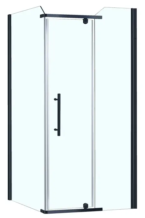 Душевое ограждение AZARIO EDMONTON 900х900х2000 стекло прозрачное 8 мм, профиль черный (AZ-NNC1231 900 BLACK)