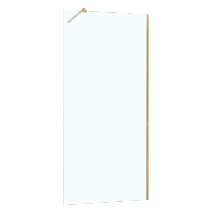 Душевая перегородка Azario Walk-in 900х1950 прозрачное стекло 8 мм, профиль брашированное золото (AZ-251-90-BGL-CL)