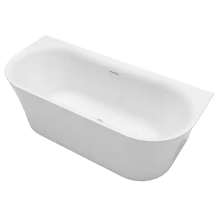 Ванна акриловая Azario ENGELS 1800x750x580 пристенная, в комплекте с сифоном и металлической рамой (ENG18075)