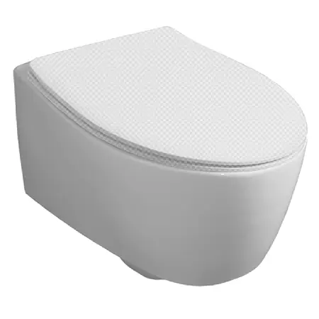 Унитаз подвесной Simas Lft Spazio 350х520х390 безободковый, с креплением F85, цвет белый (LFT18bi)