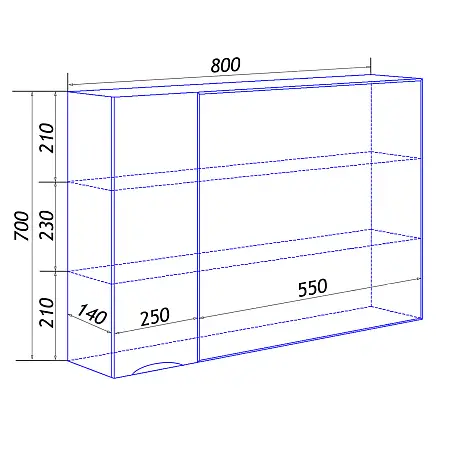 Зеркало Santorini 80 лев_схема