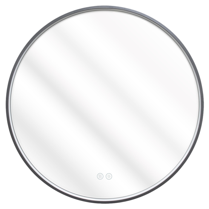 Зеркало с подсветкой в ванную Azario Димион 700х700х45 АZ-LED010825 цвет серый матовый