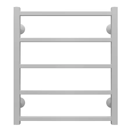 Полотенцесушитель водяной AZARIO ANCONA 500/600 квадрат, 5 секций, нижнее/диагональное подключение, 1/2", белый (AZ83876W)