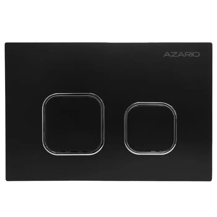 Кнопка смыва AZARIO NEW-TS механическая, двойной смыв, квадратные кнопки, ABS пластик, черный (AZ-ABS-002-B)