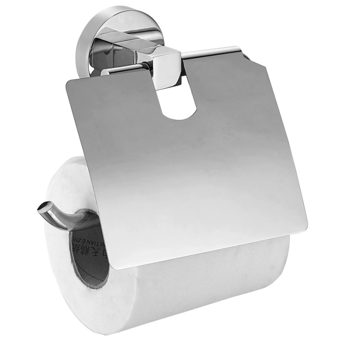 Бумагодержатель с крышкой AZARIO NESSY, хром (AZ-73110) Бумагодержатель с крышкой AZARIO NESSY, хром (AZ-73110)