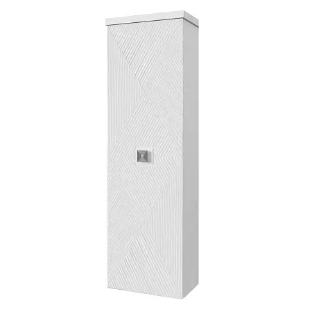 Пенал подвесной Azario ZENA 400х330х1350 левосторонний, белый глянец, ручка хром (CS00096930)