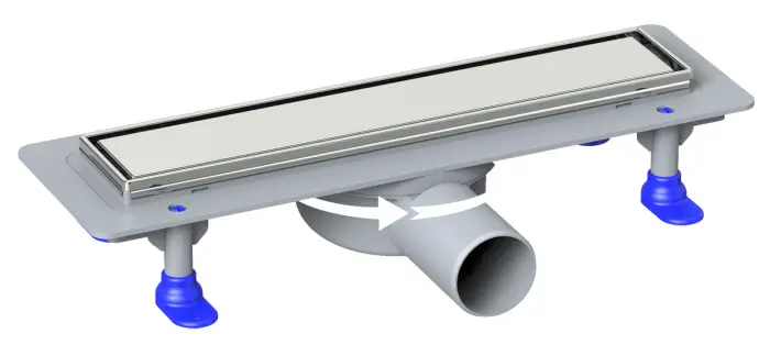 Душевой лоток LORANTO PRIME SKALA LEGAL 60 см боковой сток D-50, 360*, решетка из нержавеющей стали под плитку, гидрозатвор сухой (4027.TY050K.060.1)