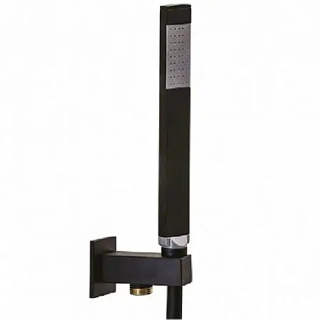 Душевой гарнитур Paffoni Premium с водорозеткой, черный матовый (ZDUP095NO)