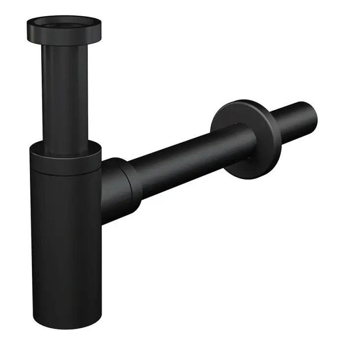 Сифон для раковины Alcadrain  DN32 DESIGN круглый, черный матовый (A400BLACK)