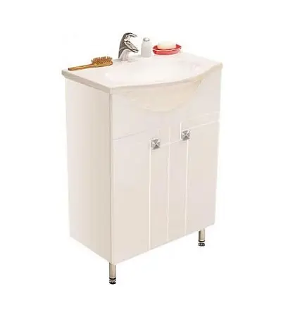 Тумба под раковину AQUATON ФИДЖИ 60 напольная, белая (1A179601FG010)